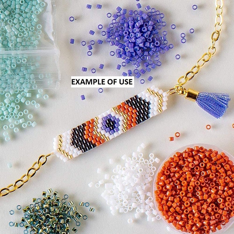 Miyuki Delica Seed Beads Bundle: Size 11/0, Blue Iris DB002, Green Iris DB003, Purple Iris DB004 - 3 Tubes of 7.2 Grams ea - Image 5